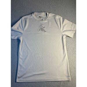 AND1 Activewear Tee Shirt Mens Medium White Mesh Short Sleeve Crew Neck Pullover